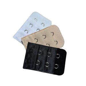 Pack of 3 Bra Extenders Double Hook